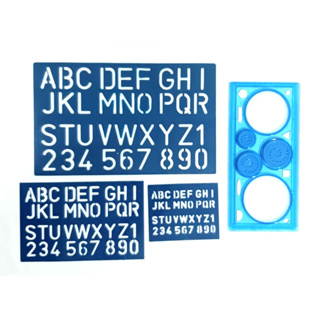 Kit Régua Normógrafo Letras E Números + Régua Mágica Escolar em Oferta na Shopee