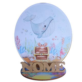 12 Centros de Mesa Baleia Baú fundo do Mar Personalizado Lembranças Festa em Oferta na Shopee
