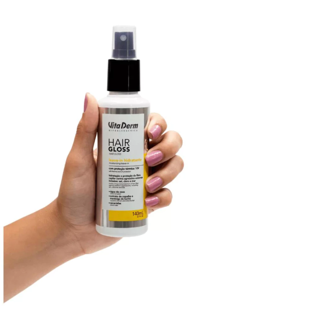 Vita Derm Leave-in Hair Gloss Hidratante Proteção Térmica — imagem 1