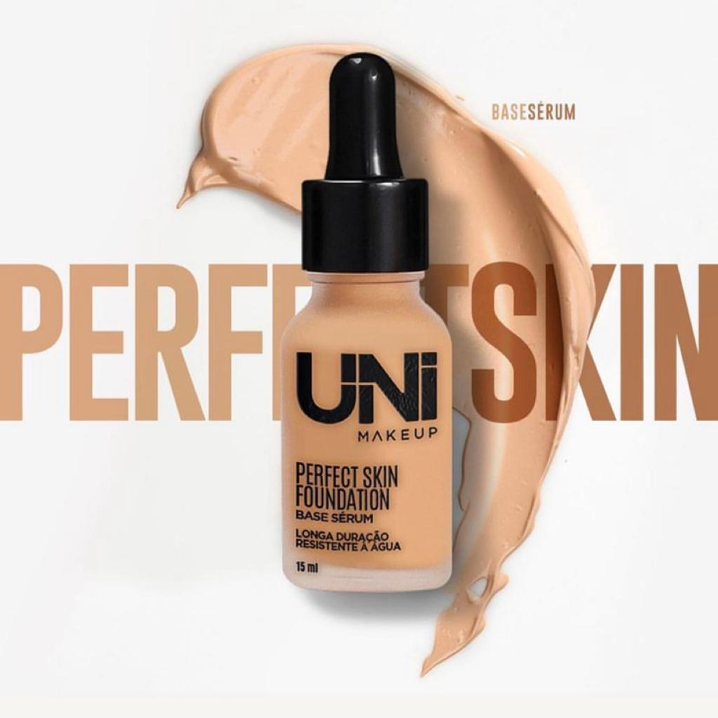 Base Sérum Uni Makeup - PERFECT SKIN FOUNDATION em Oferta na Shopee