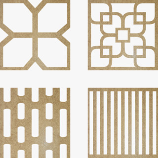 Kit 30 Placas Painel Elemento Vazado Cobogo Mdf Cru 20cm