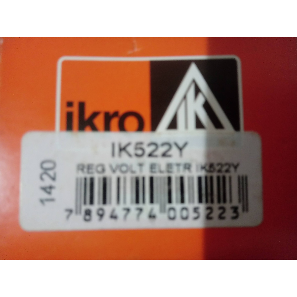 Regulador do Alternador IK522Y VW: Brasília/ Fusca/ Kombi/ Gol/ Saveiro