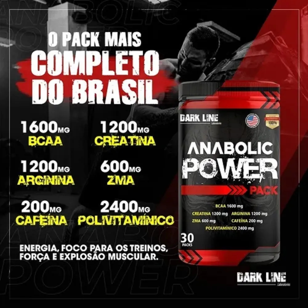 Anabol Pack 30 Packs Sachês - Midway - Envio Imediato