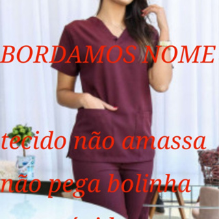 Scrub - Camisa Cirúrgica - Nome Bordado em Oferta na Shopee