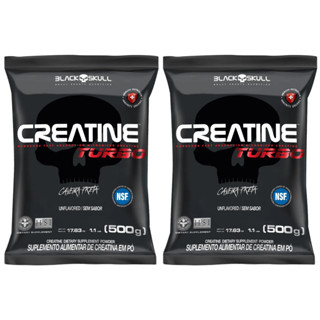 Kit 2x Creatina Monohidratada Turbo 500g Blackskull Refil