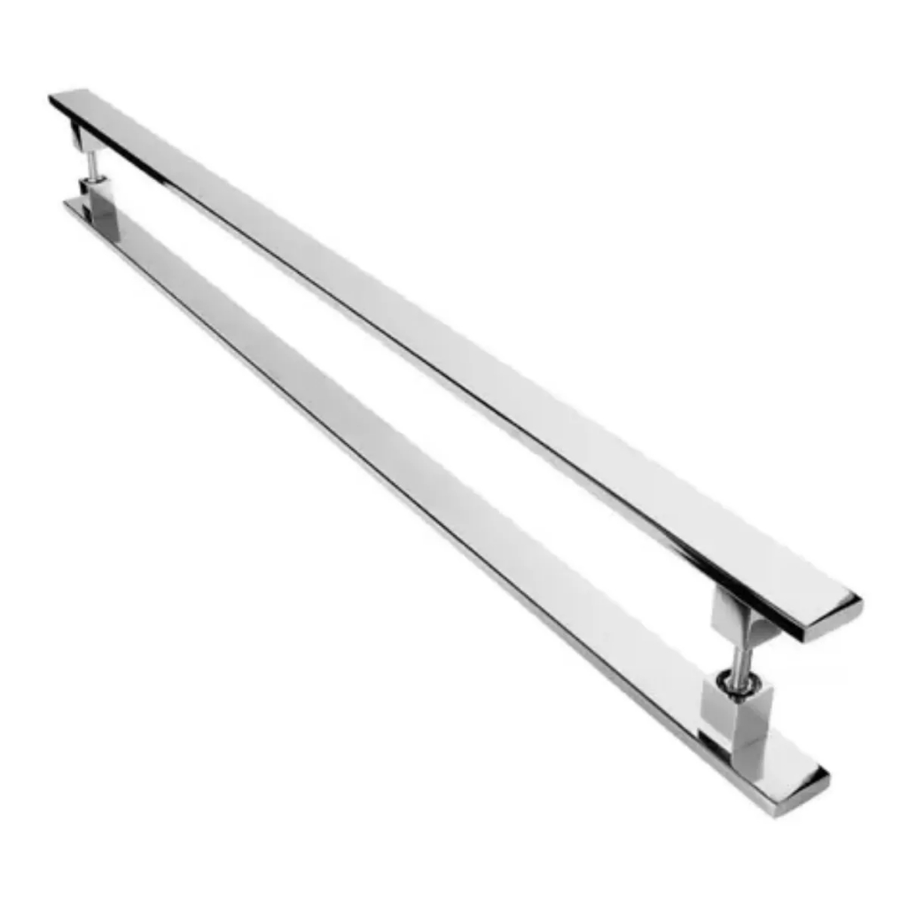 Puxador Porta Beni Duplo 80cm Inox 304 Polido Kromus