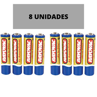 Cartela 8 Pilhas Zinco Aaa Rayovac Palito
