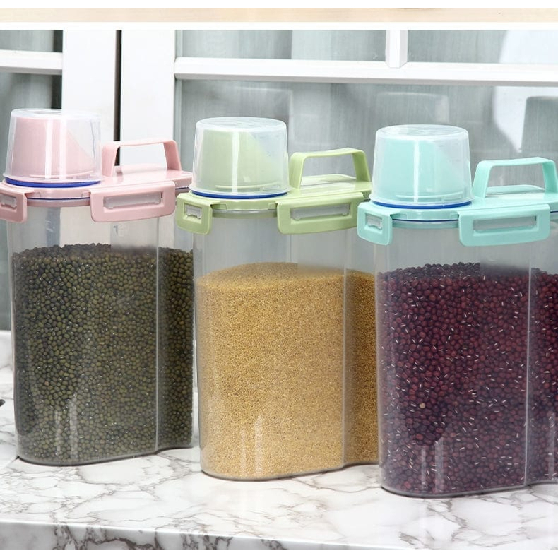 Pote Porta Ração Hermético Dispenser Com Tampa Medidora Pet Gato Cachorro 4 travas em Oferta na Shopee