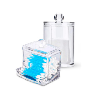 Kit de Organização para Banheiro e Maquaigem (1 Dispenser de Cotonetes/ 1 Porta Algodão)