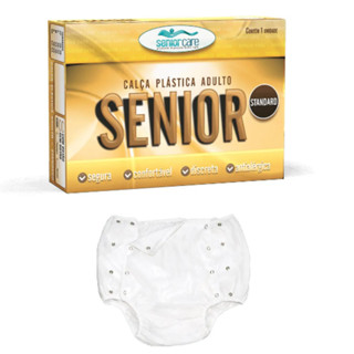 Calça Plástica Adulto Unissex Com Botões Senior Care