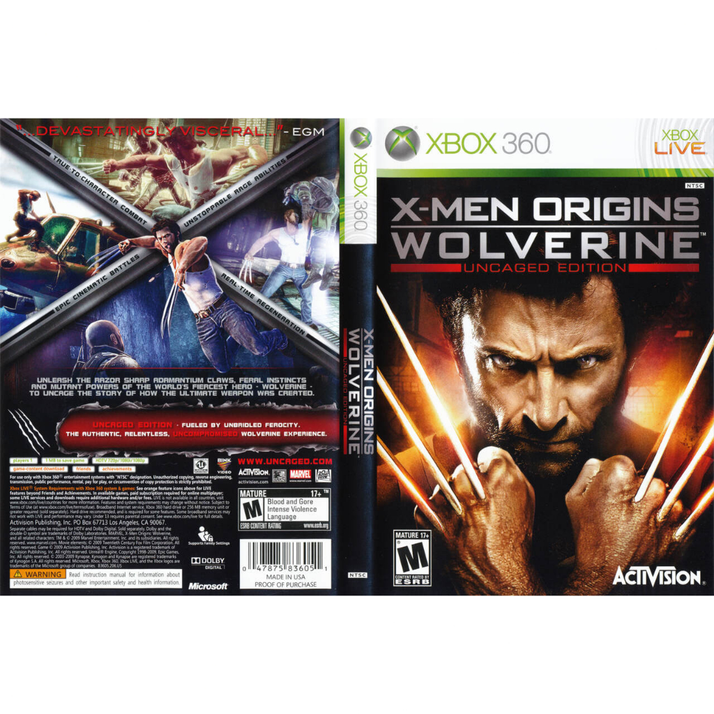 X-Men Origins Wolverine para Xbox 360 Lt com capa em Oferta na Shopee
