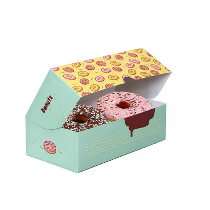 50 Caixinha - Embalagem Para Donuts P/ 2 Unidade