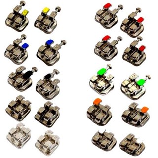 kit 20 braquetes de aço / metal para aparelho ortodôntico ( 20 unidades) Orthometric