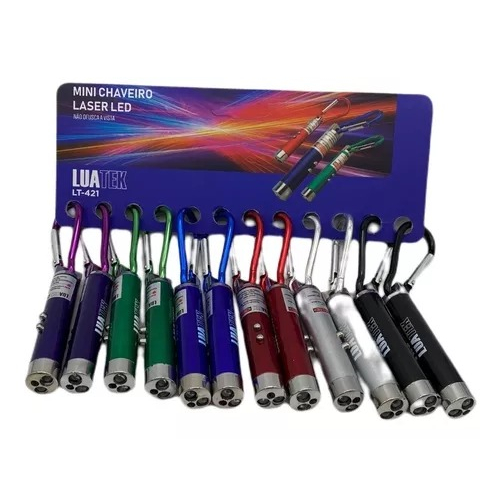 Chaveiro Laser Led Brinde Chaveiro Brinquedo Kit12