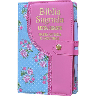 Bíblia Feminina Letra gigante com Harpa e Corinhos em Oferta na Shopee