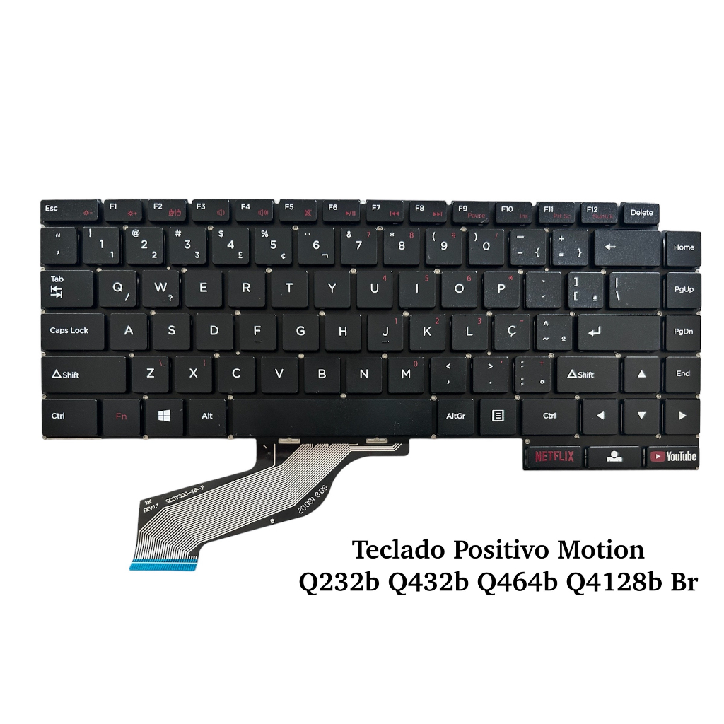 Teclado Positivo Motion Q232b Q432b Q464b Q4128b Br
