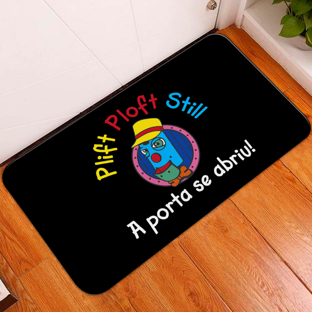 TAPETE PARA PORTA DECORATIVO- 35X60 - 2mm - A PORTA SE ABRIU RA-TIM-BUM em Oferta na Shopee