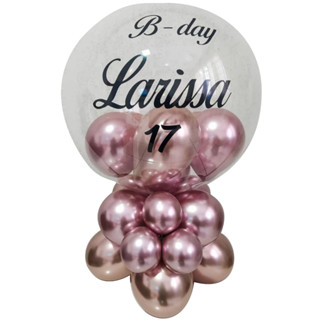 Kit Festa Balão Bubble Personalizado com Bexigas Metálicas