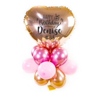 Kit Buquê Balão Metalizado 40cm E Bexigas 5' Aniversário Happy Birthday Parabéns em Oferta na Shopee