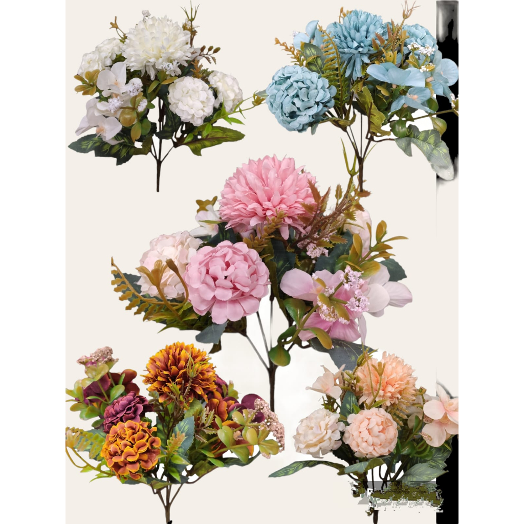 Buquê Misto com bola de lavanda em Oferta na Shopee