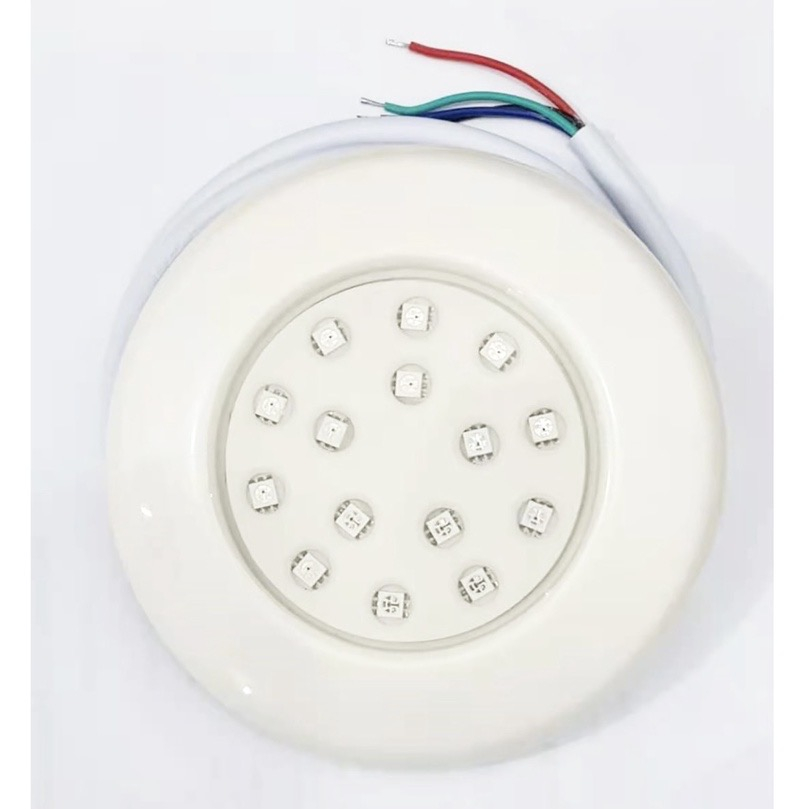 Refletor De Piscina 15w 12v Ip68 Para Piscina Rgb Azul Branco