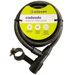 Cadeado Espiral Bike Moto Bicicleta Elleven Cabo Aço 1mt X 6mm Espessura Com Chaves