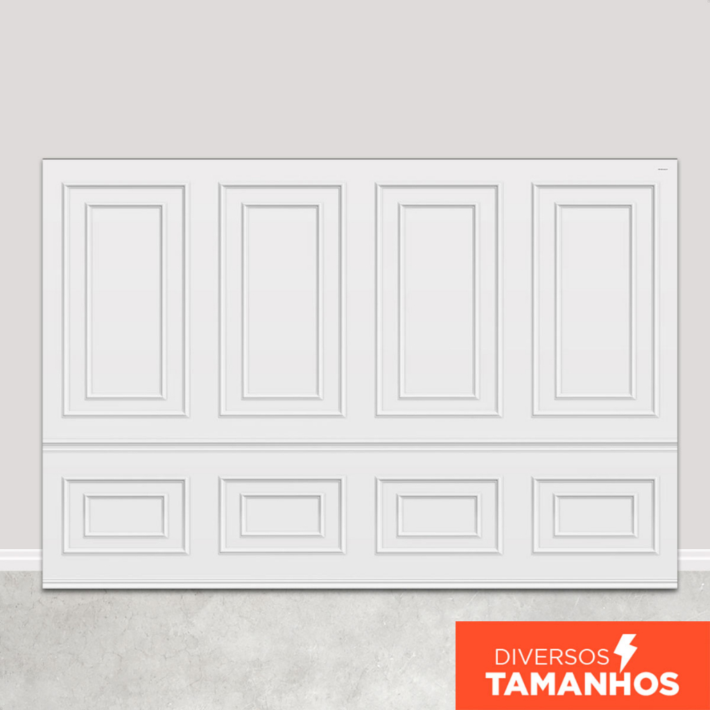 Fundo Fotográfico Branco Painel Boserie Cenário para Foto Em Tecido Sublimado - FFB-438 em Oferta na Shopee