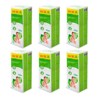 600 Unid. Algodão Bellacotton Quadrado Bebê Sem Perfume - (6 Pacotes c/100)