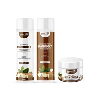 Paiolla Kit Hidratação Mandioca 3 Itens (Shampoo 300ml, Condicionador 300ml, Máscara 300g)