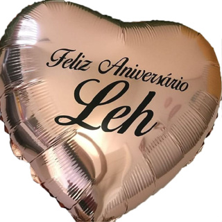 Balão Metalizado Personalizado No Formato De Coração em Oferta na Shopee