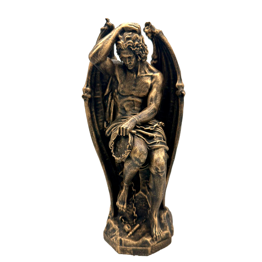 Estatua Estatueta Lucifer Estrela Da Manhã Resina 24cm Wicca em Oferta na Shopee