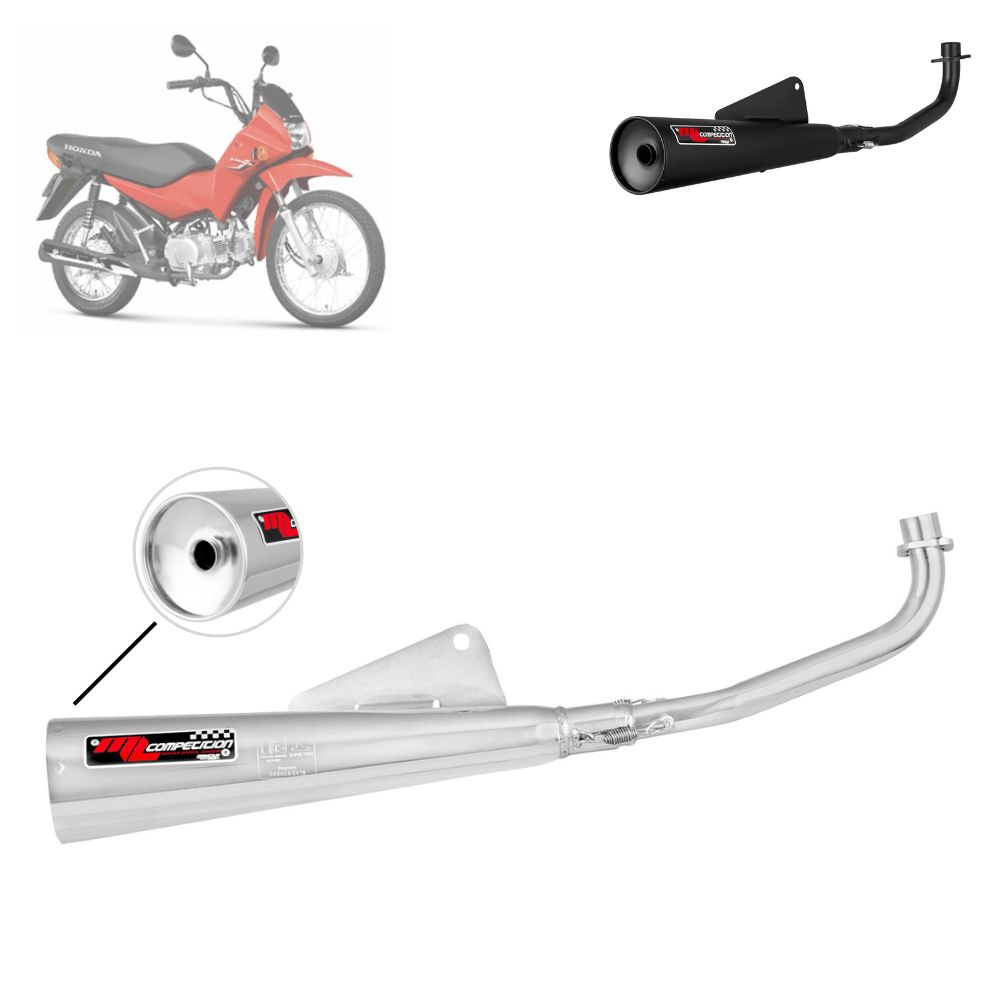 Escapamento Escape Moto Super Adventure ML Competition Curto Pop 100 2007 2008 2009 2010 - Spare Parts and Accessories for Vehicles