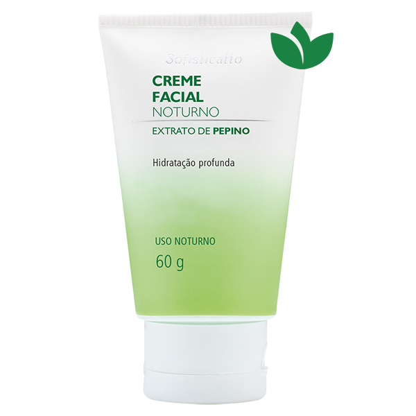 Creme Facial Noturno Extrato de Pepino 60g Sofisticatto