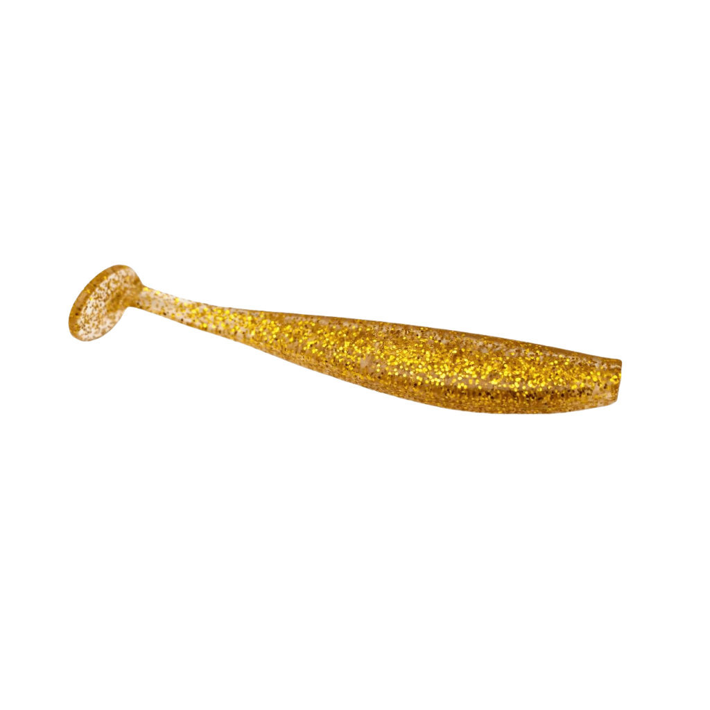 Shad Sashimi Heckmann 12cm Cor Ouro - Agua Doce/Salgada Tucunaré Dourado Pirarucu Xaréu Pampo Traira Bicuda Cachorra