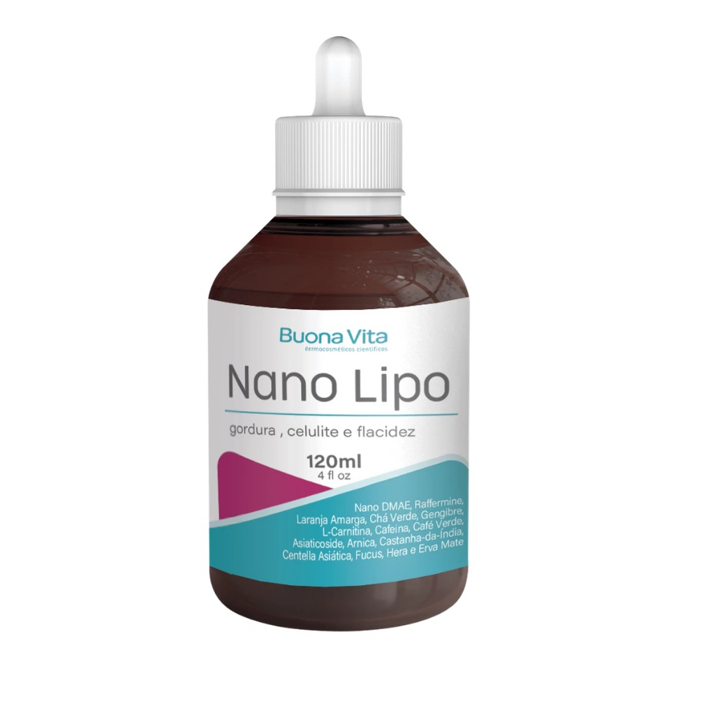 Nano Lipo 120mL Buona Vita - Solução Eletrolítica, Gordura Localizada Celulite em Oferta na Shopee