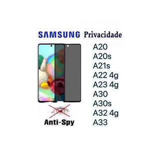 película de vidro 3D privacidade pra Samsung A20 A20s A21s A22 4g A23 4g A30 A30s A32 4g A33