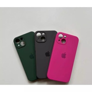 Capa Capinha Para IPhone 13 Câmera Fechada Silicone Aveludada Protetora com logo Case