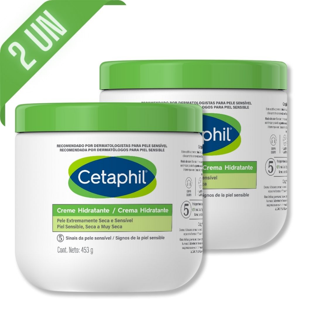 Kit 2 novo Cetaphil Creme Hidratante Para Pele Seca Galderma