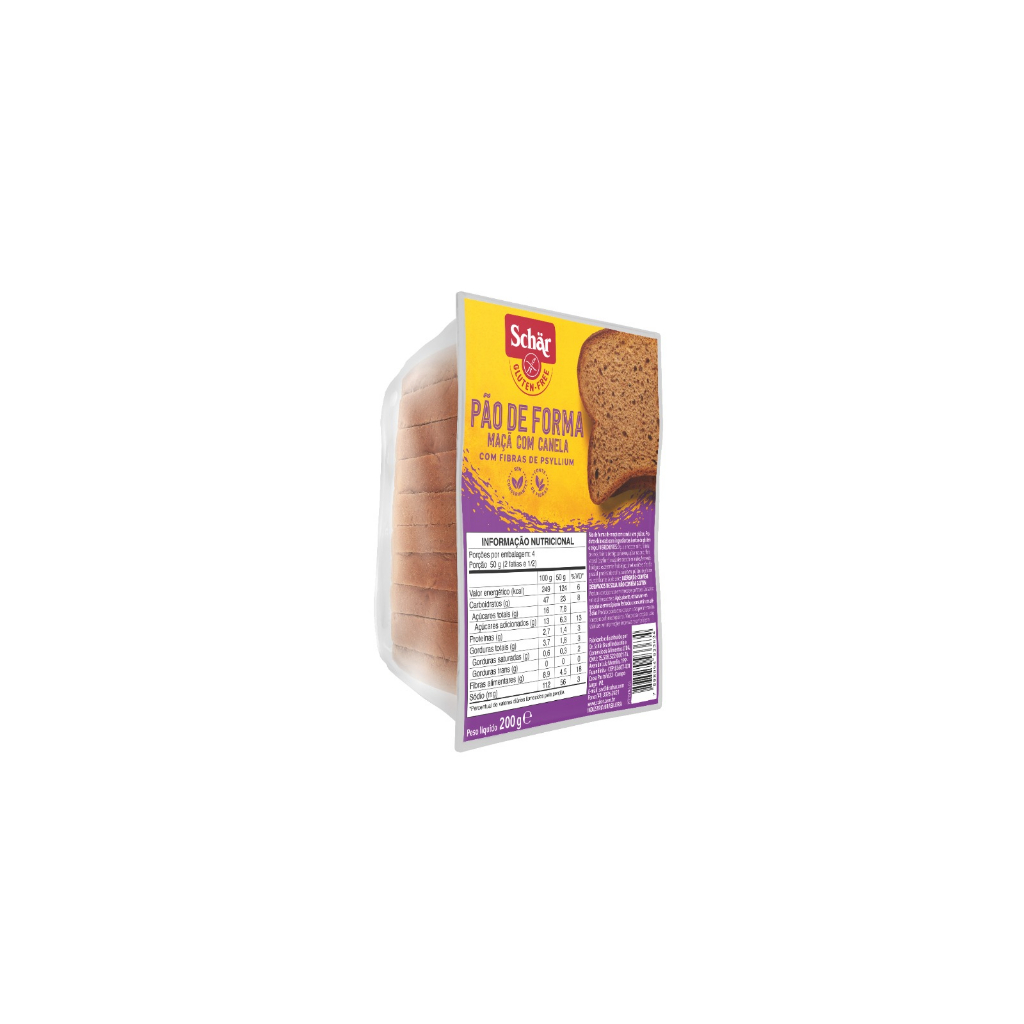 Pão de Forma de Quinoa e Linhaça Schar Sem Glúten 200 gr