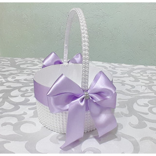 Cesta para Florista de Casamento Lilás