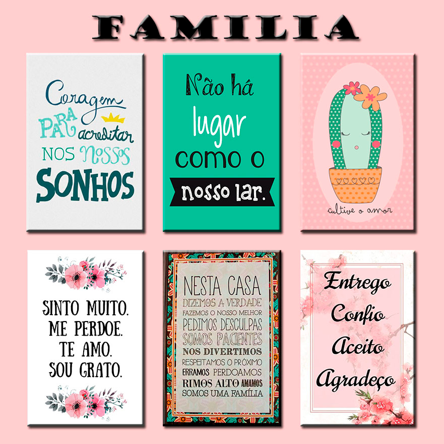 Placas Decorativas tema Familia Para Decoração Da Casa Sala Lar doce Lar Amigos Regras da Casa 13x20cm