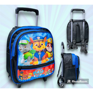 mochila infantil de rodinha creche menino - patrulha canina