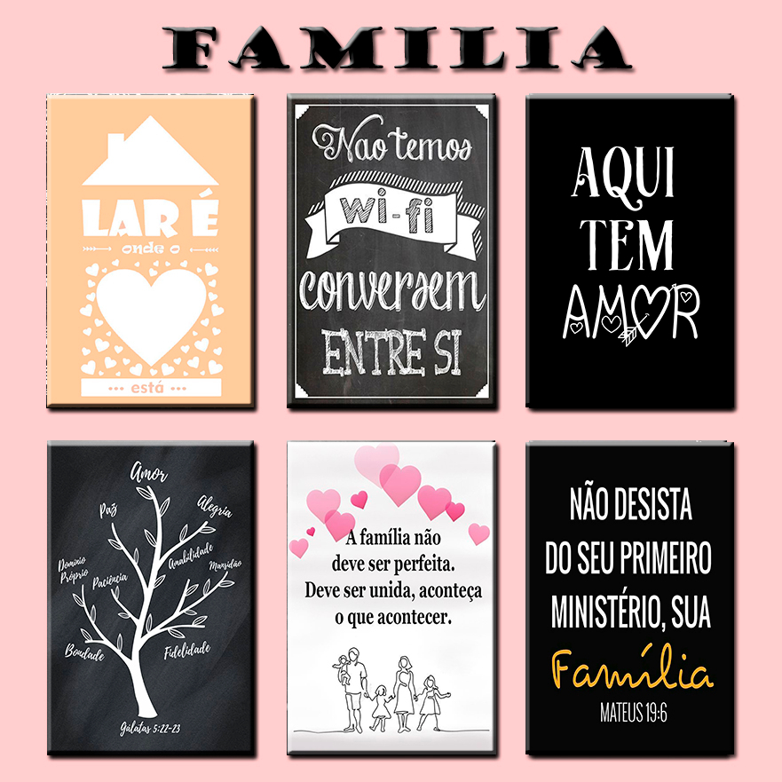 Placas Decorativas quadros para decoração Casa Sala quarto - Familia Lar doce Lar Amigos Regras da Casa - 13x20cm