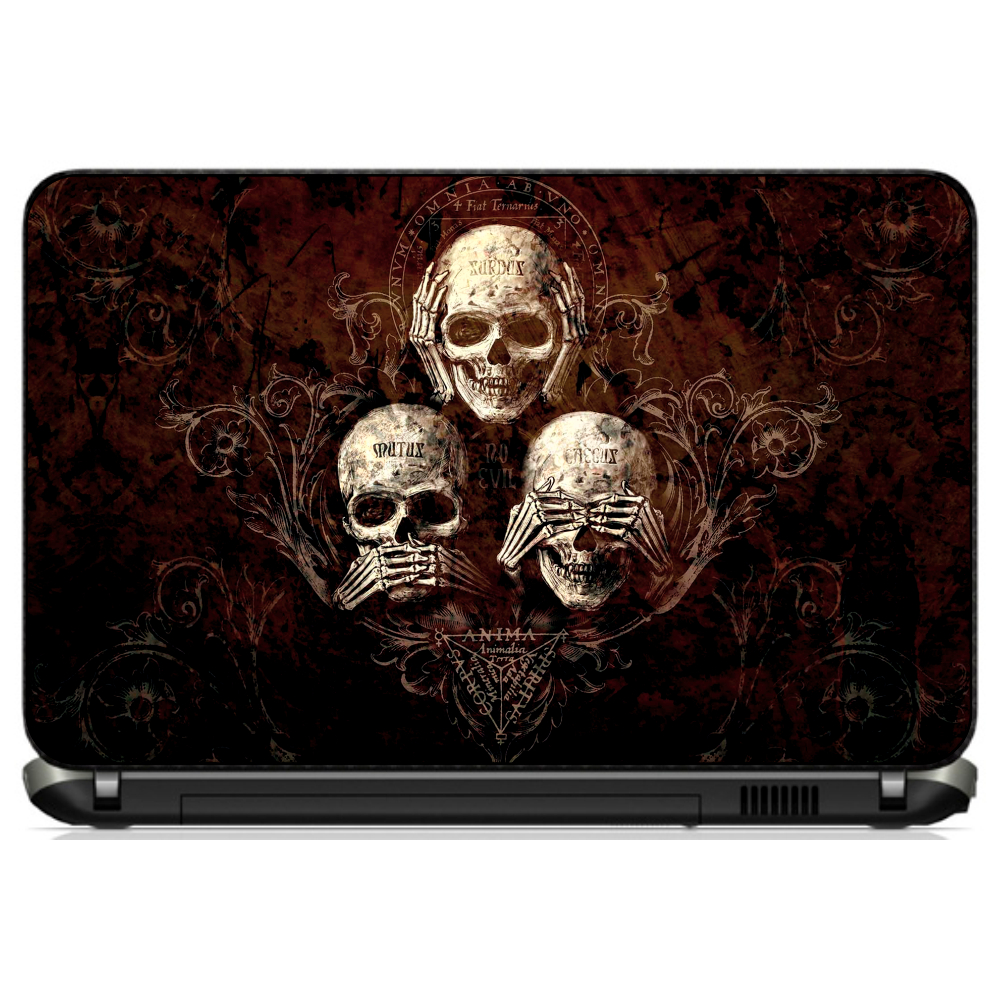 Adesivo Personalizado Skin Pelicula Notebook Macbook Tablet Laptop Caveira [56] Mexicana Rock Skull