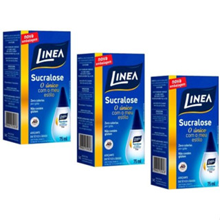 Kit c/3 Adoçante Línea Líquido Sucralose 75ml - Envio Rápido