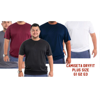 kit 3 Camiseta Plus Size Dry Fit Masculina - Treino Academia Esportes Exercícios Corrida
