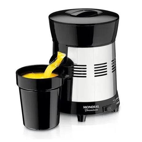Extrator de Frutas Turbo Premium Preto Mondial E10 Bivolt