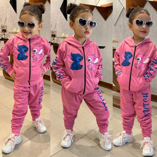 Conjunto Infantil de Frio Agasalho Menina Inverno Stitch