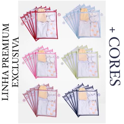 Kit c/ 5 Saquinhos Maternidade Organizadores para Bolsa Maternidade em TULE + TAGS Acrílica (ESCOLHA A COR)