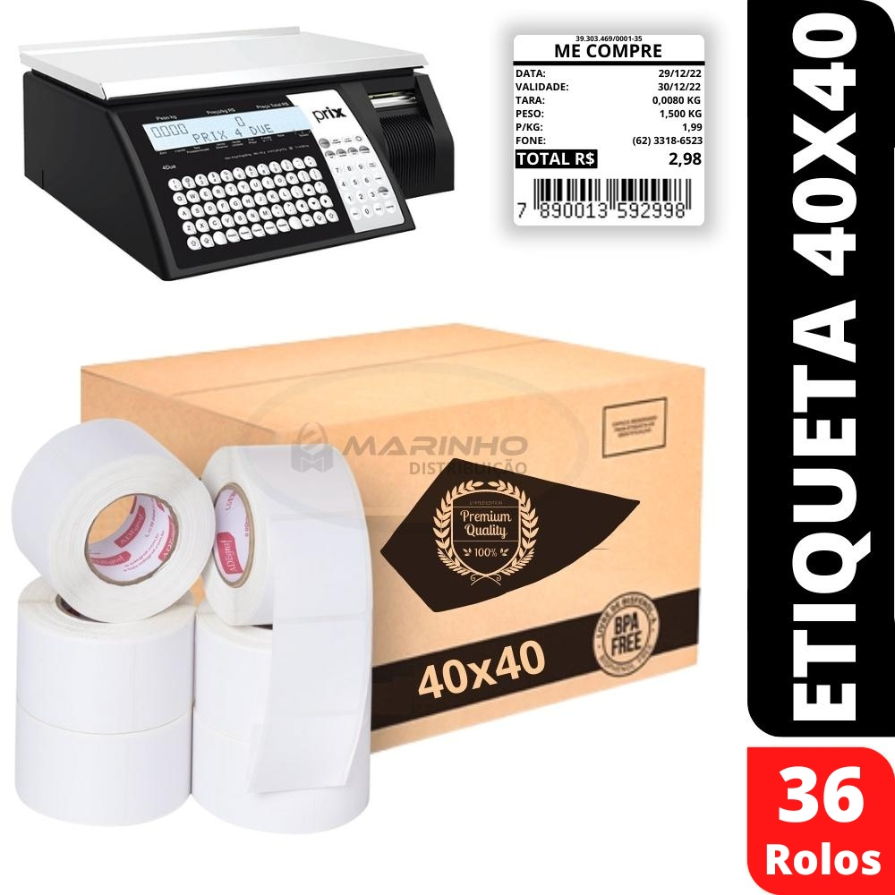 36 Etiqueta 40x40 Para Balança - 500 unidades Cada